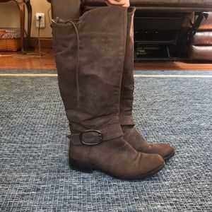 Tall brown boots